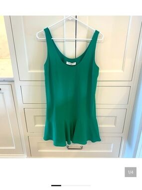 Amanda Uprichard Emerald Green Sleeveless Mini Dress